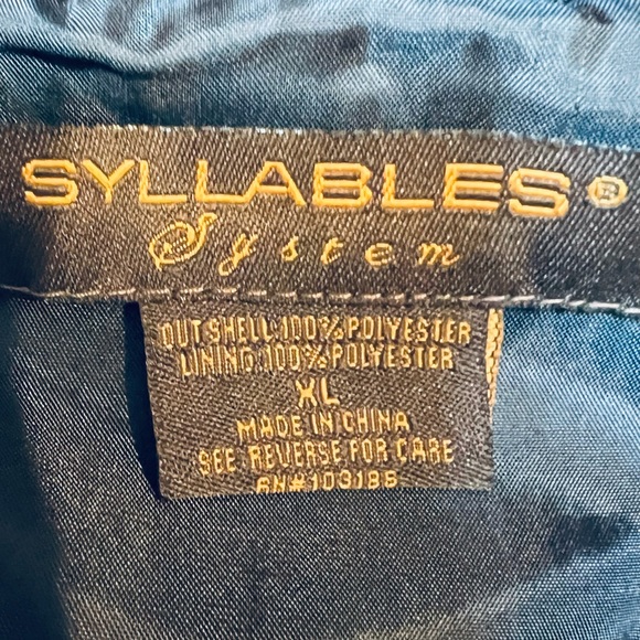 Syllabus Systems Men’s Jacket. Sz XL (ck measurements) corduroy Polyester - Picture 5 of 6